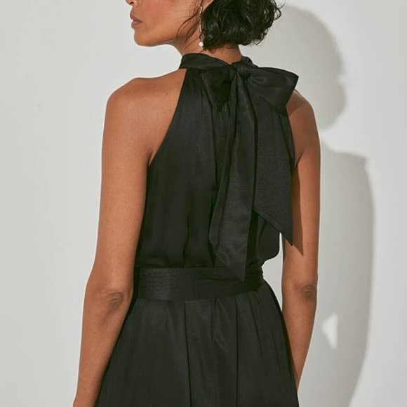 Cleobella Laura Ankle Dress Black Size S Small Satin Maxi Gown Evening Gown - Picture 2 of 9